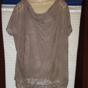 ✂️🛍 MaRkDOwN♾ XL Gray burn out tunic + cami layer